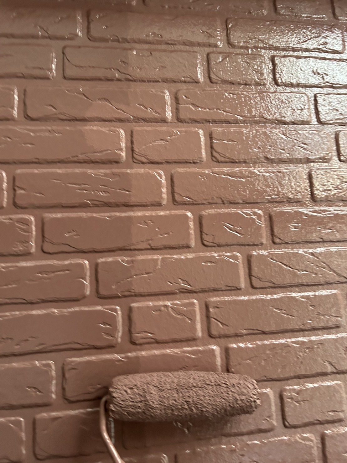 上塗りの作業風景